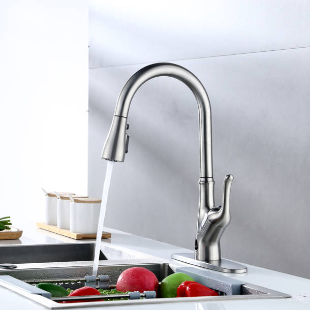 Cobbe Pull Down Touchless Kitchen Faucet & Reviews Wayfair